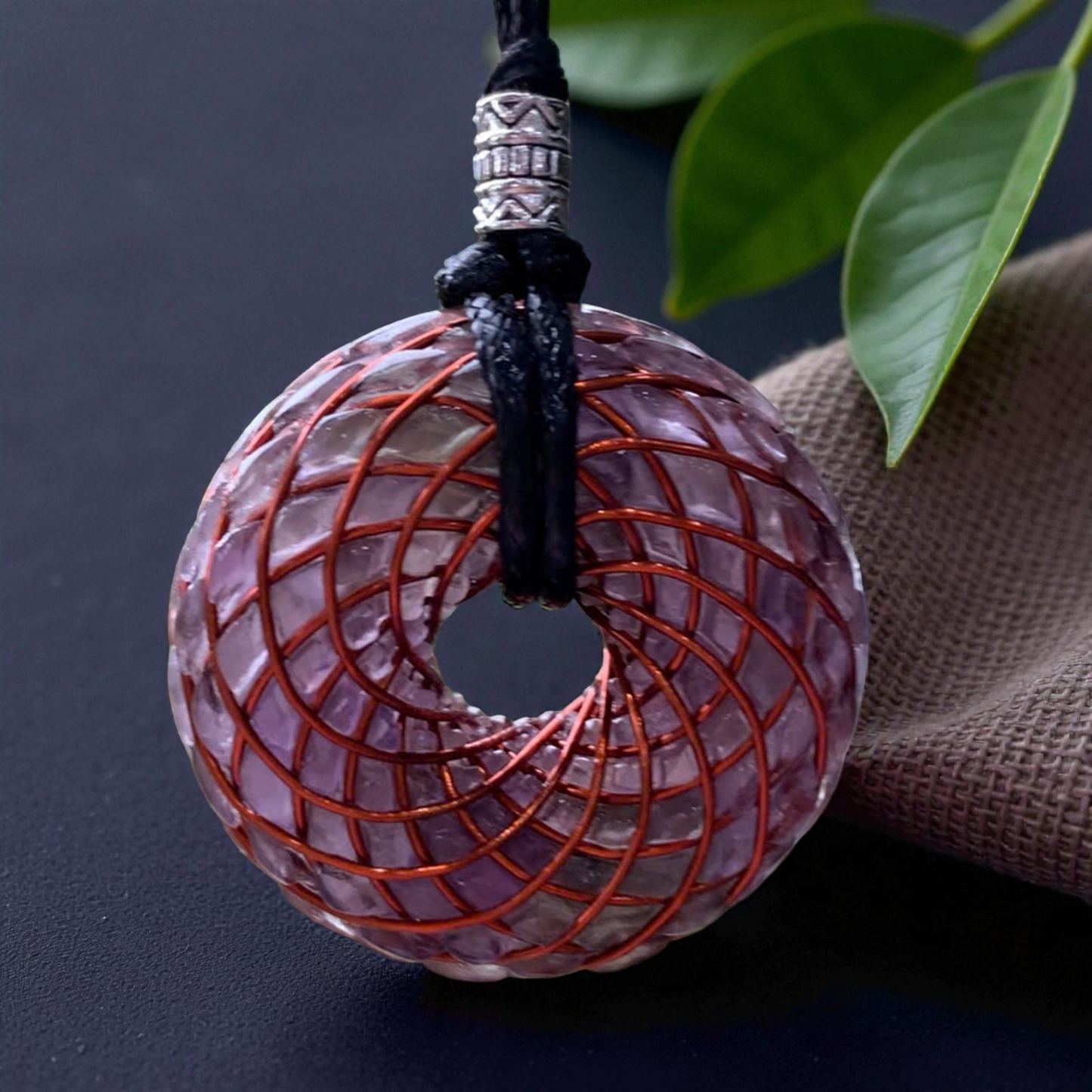 Torus Tesla Pendant | 4 cm Sacred Geometry Crystal Necklace