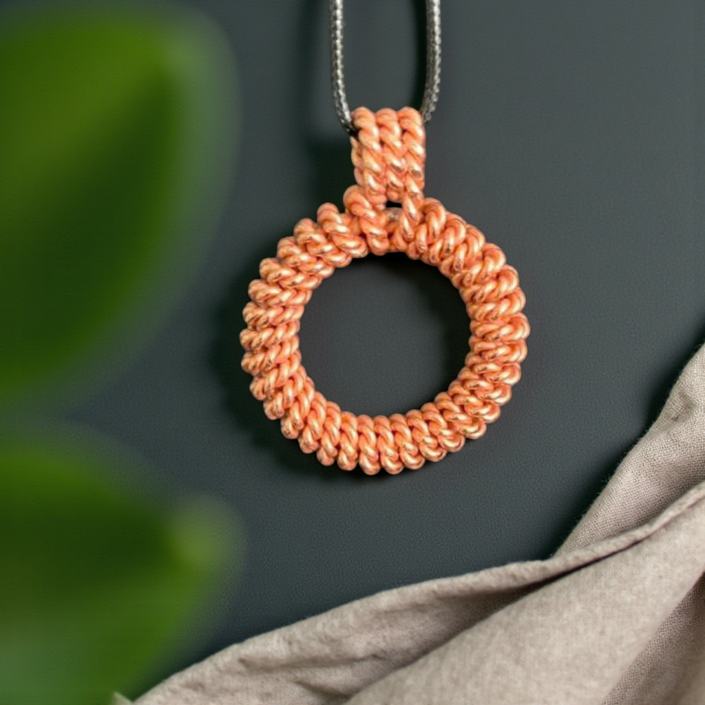 Auric Tensor Coil Pendant | Handcrafted Sacred Geometry Necklace