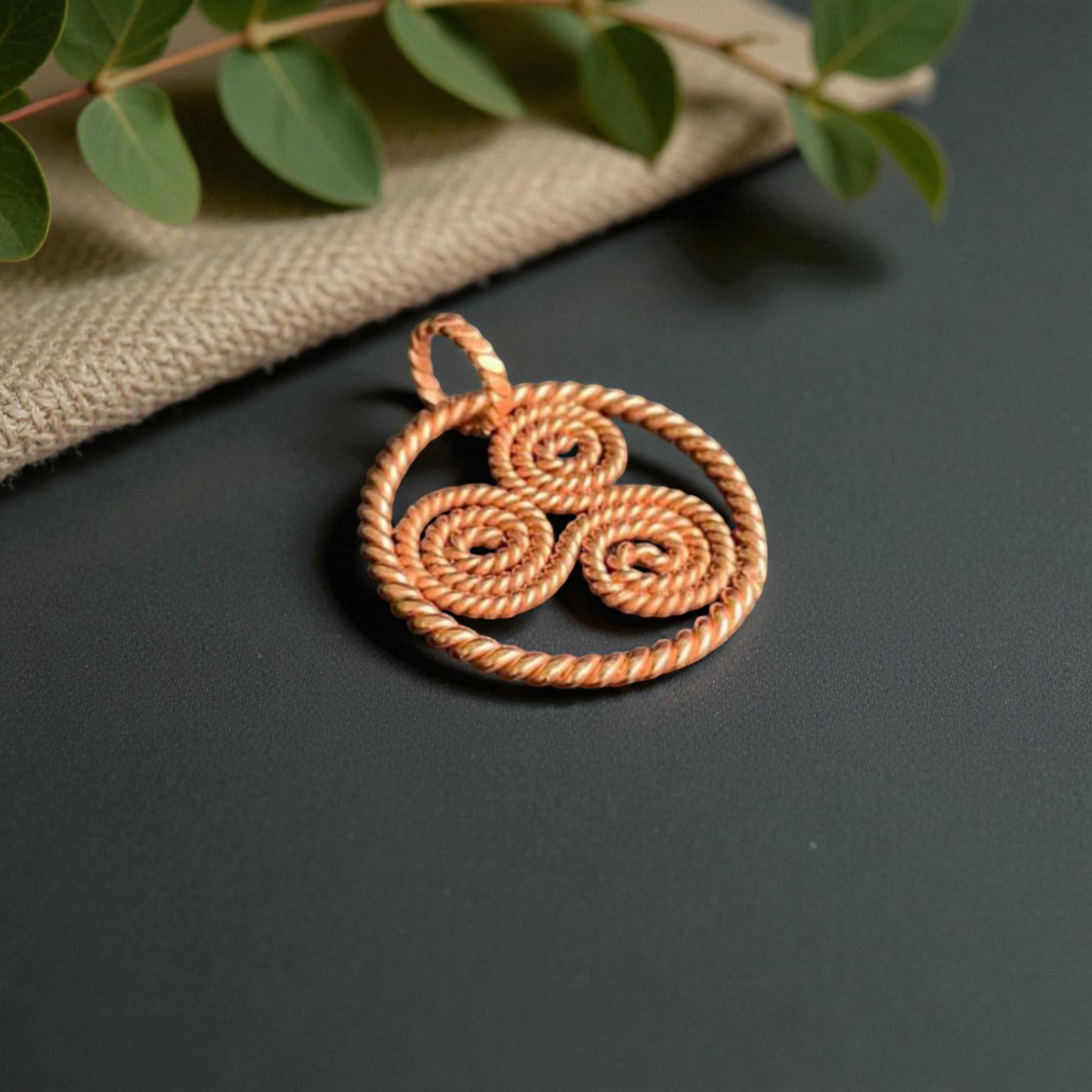 Triskelion Pendant | 144 MHz Copper Energy Necklace