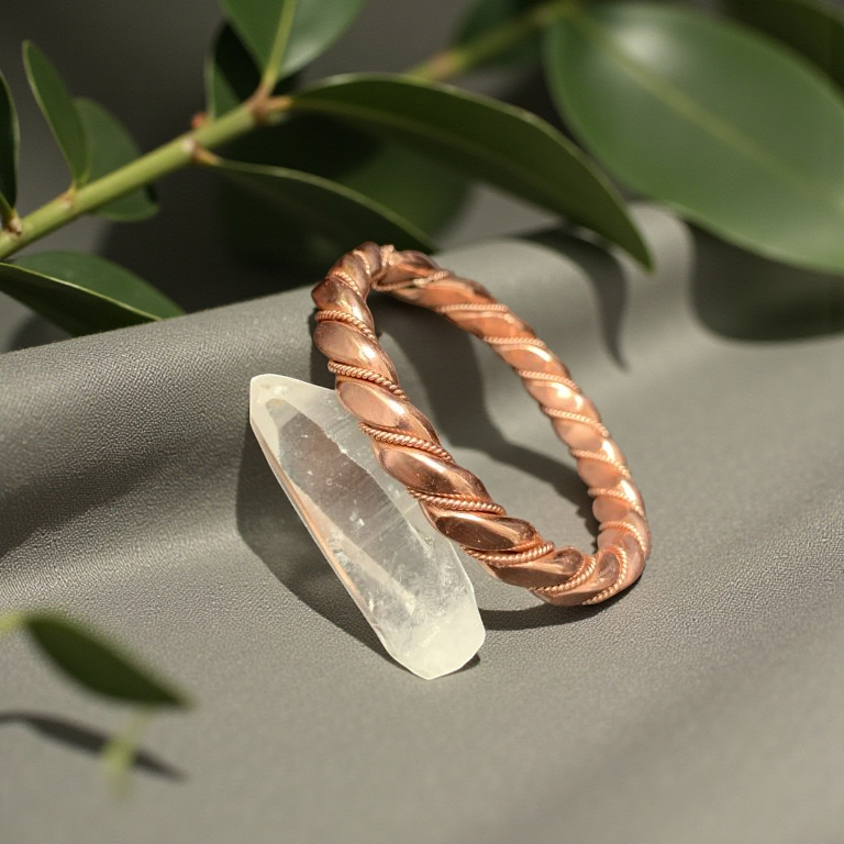 Celestial Twist Bracelet | Empowerment Cubit Frequency | Quantum Copper Resonance Band