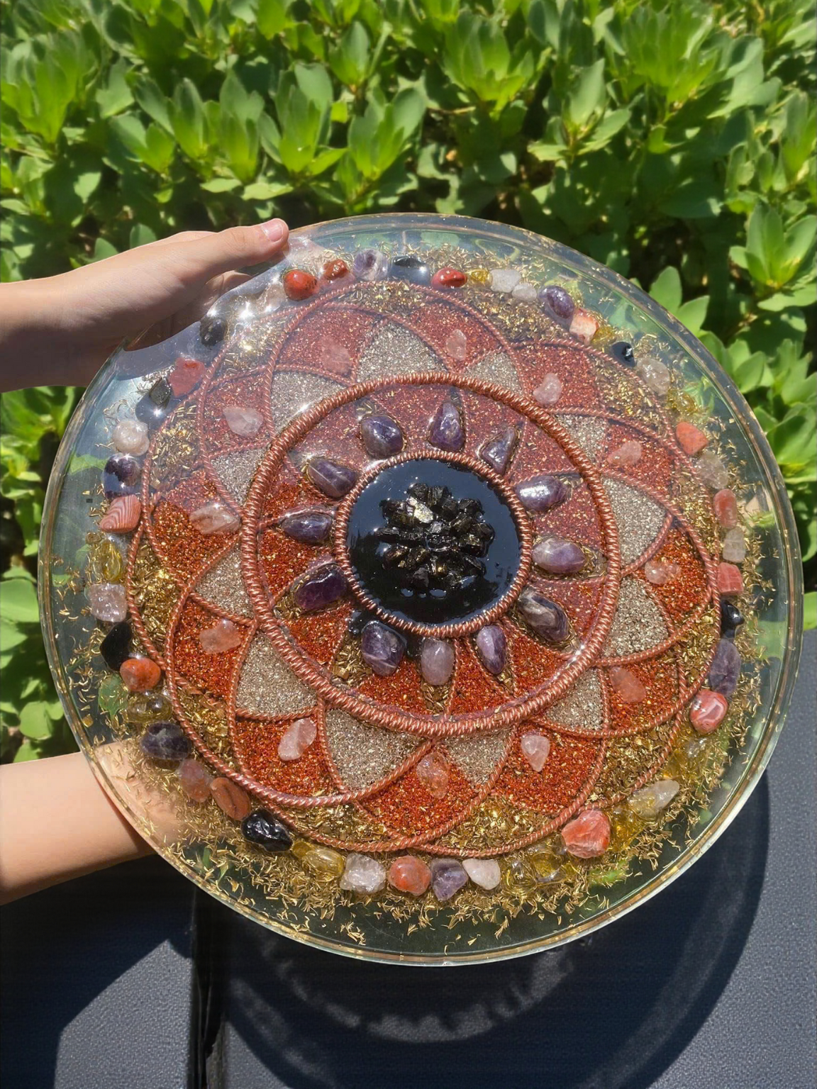 Celestial Orgonite Tensor Disc | 144 · 177 · 432 MHz Frequencies