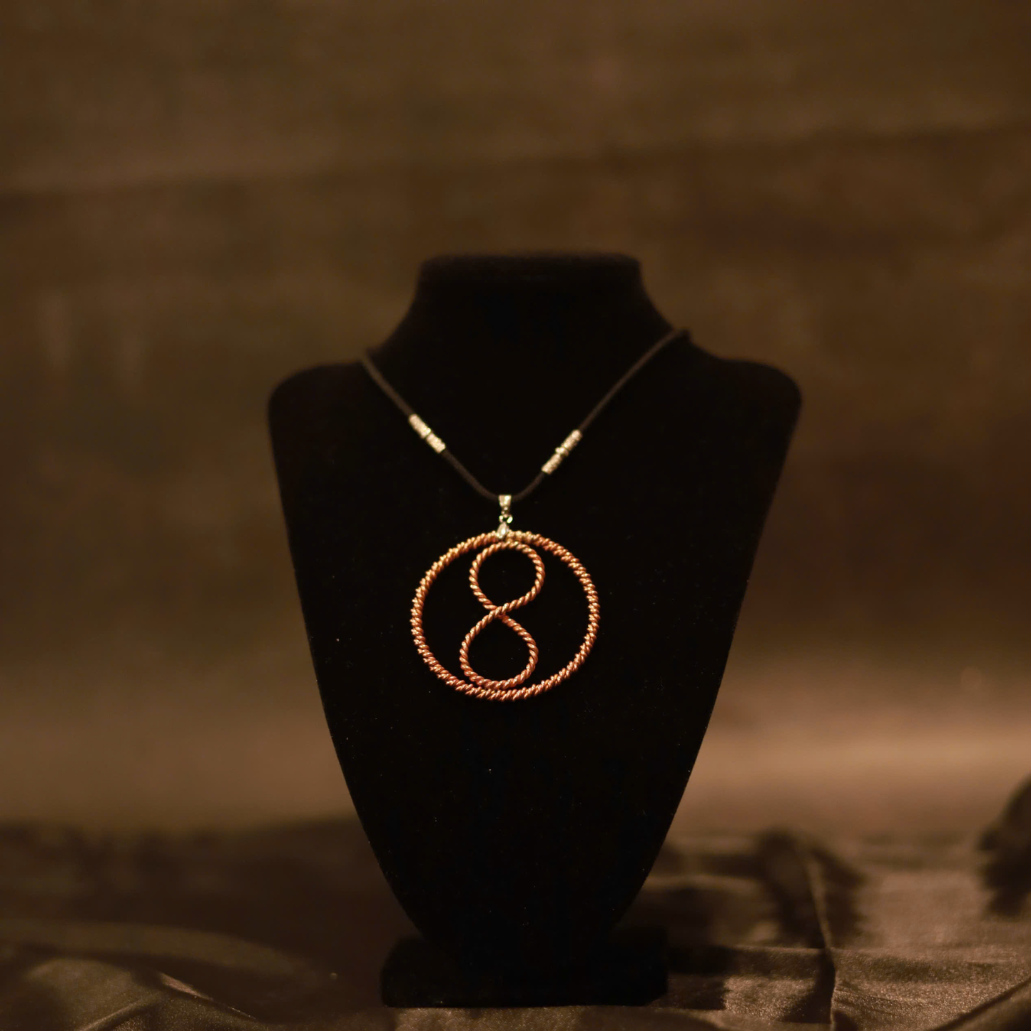 Handcrafted Infinity Necklace with Dual Frequencies 144MHz and 432MHz