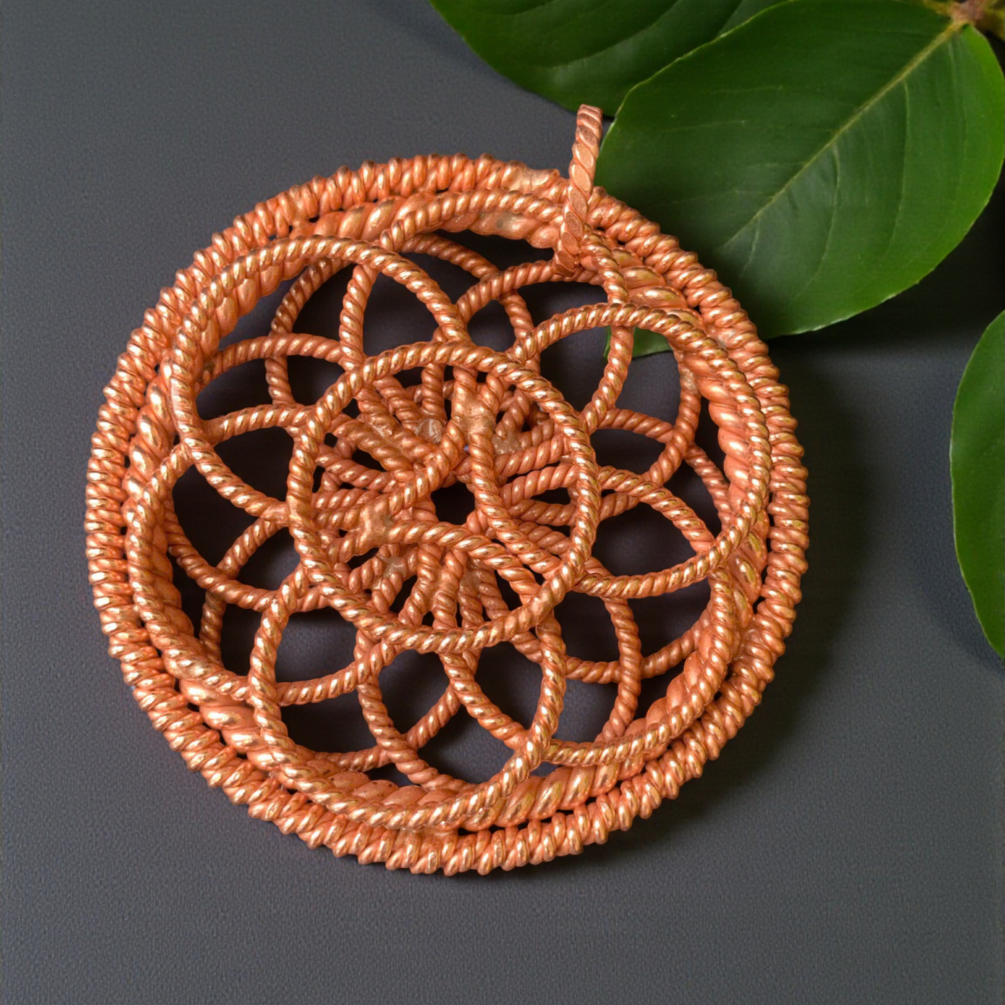 Celestial Harmonic Flower Pendant | 144 MHz · 432 MHz · 528 MHz Sacred Tensor Tool