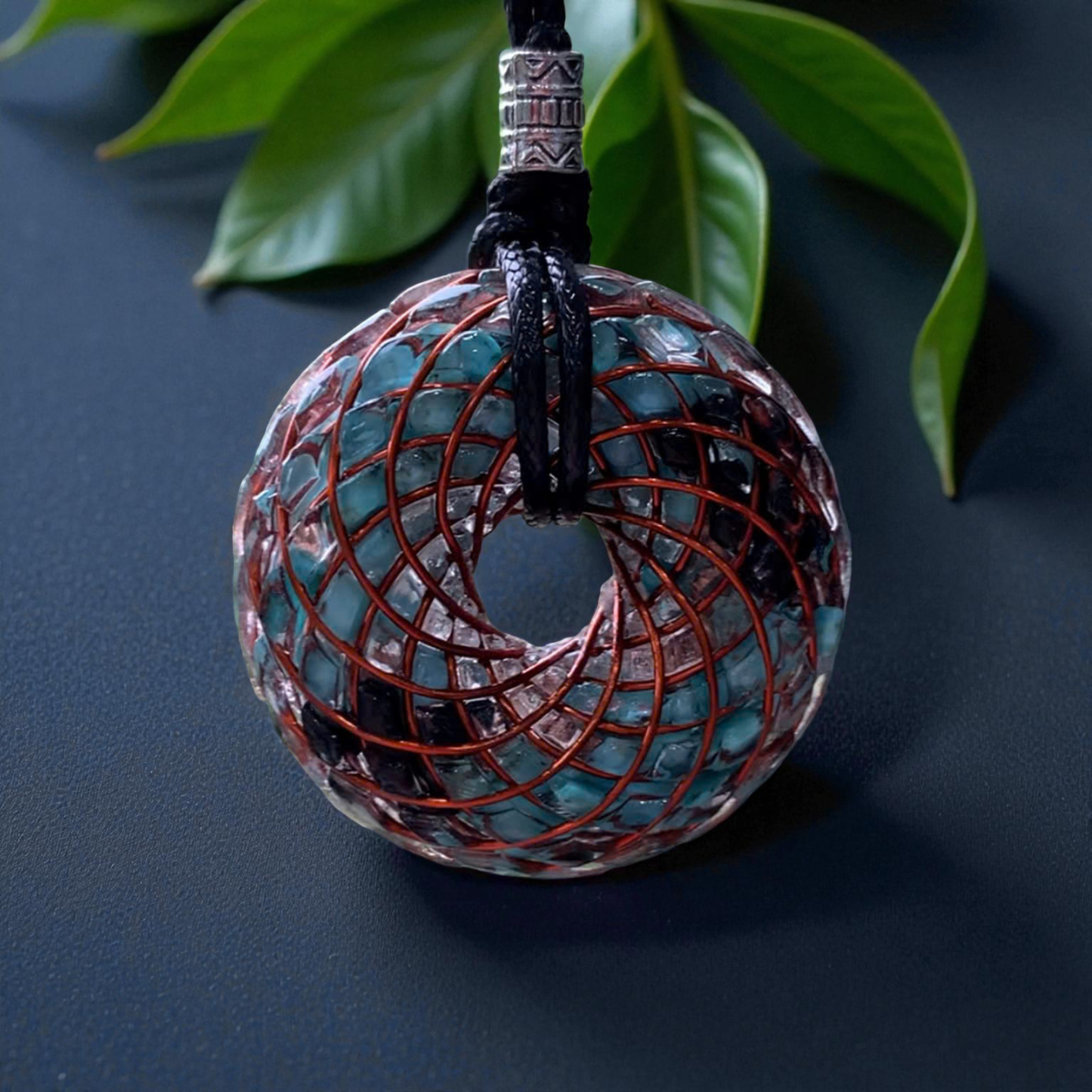 Torus Tesla Pendant | 4 cm Sacred Geometry Crystal Necklace