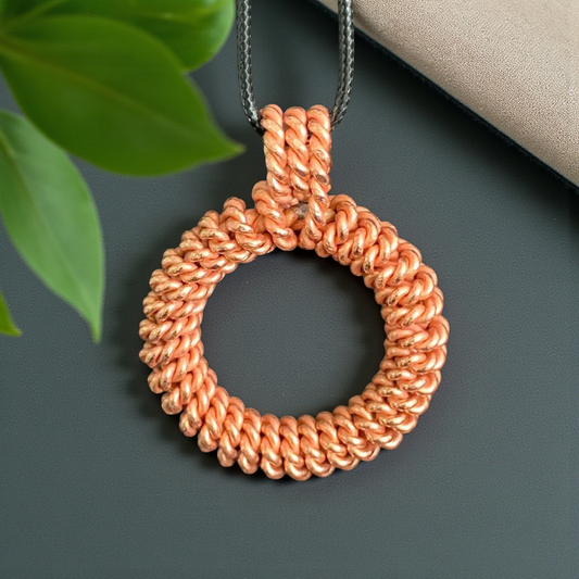 Auric Tensor Coil Pendant | Handcrafted Sacred Geometry Necklace