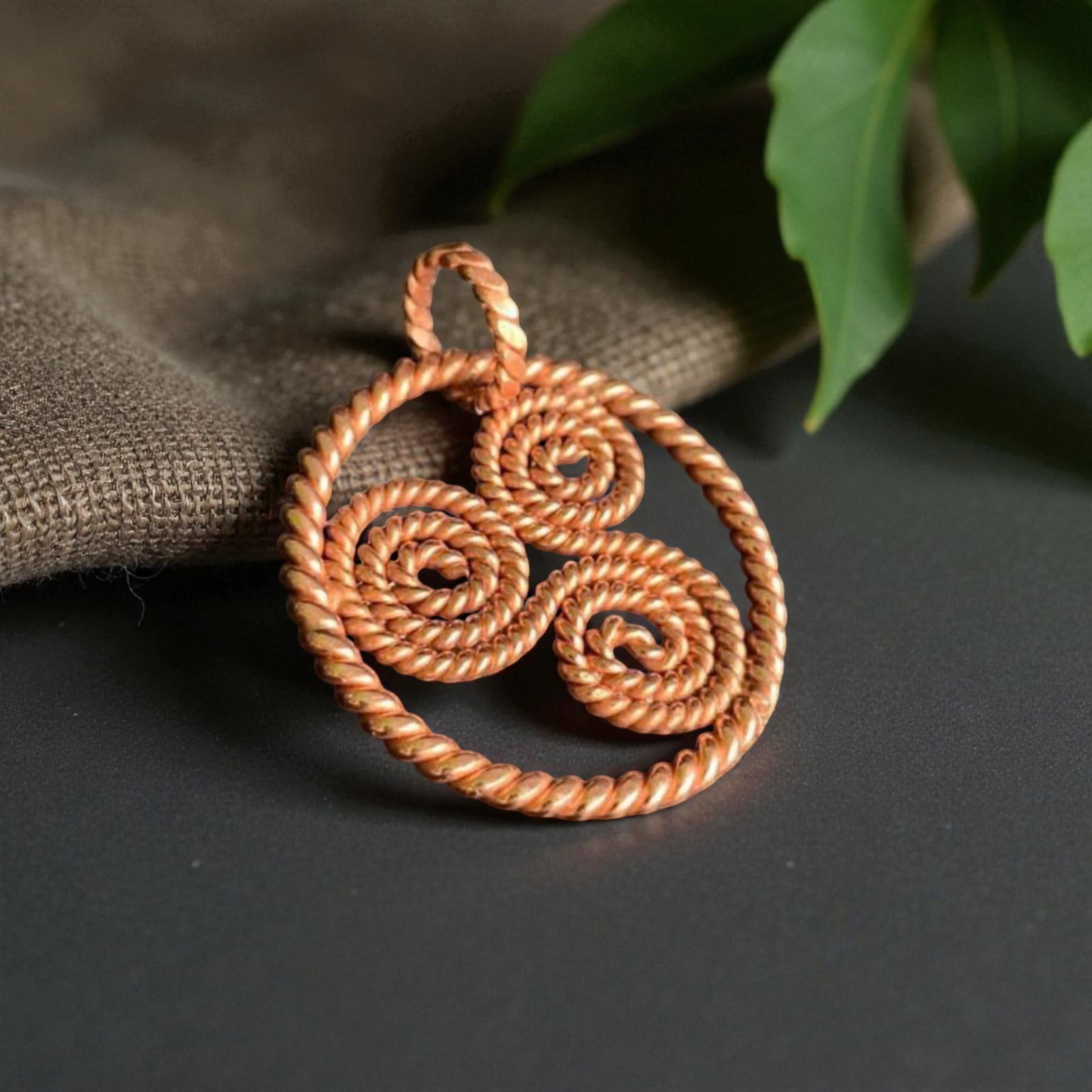 Triskelion Pendant | 144 MHz Copper Energy Necklace