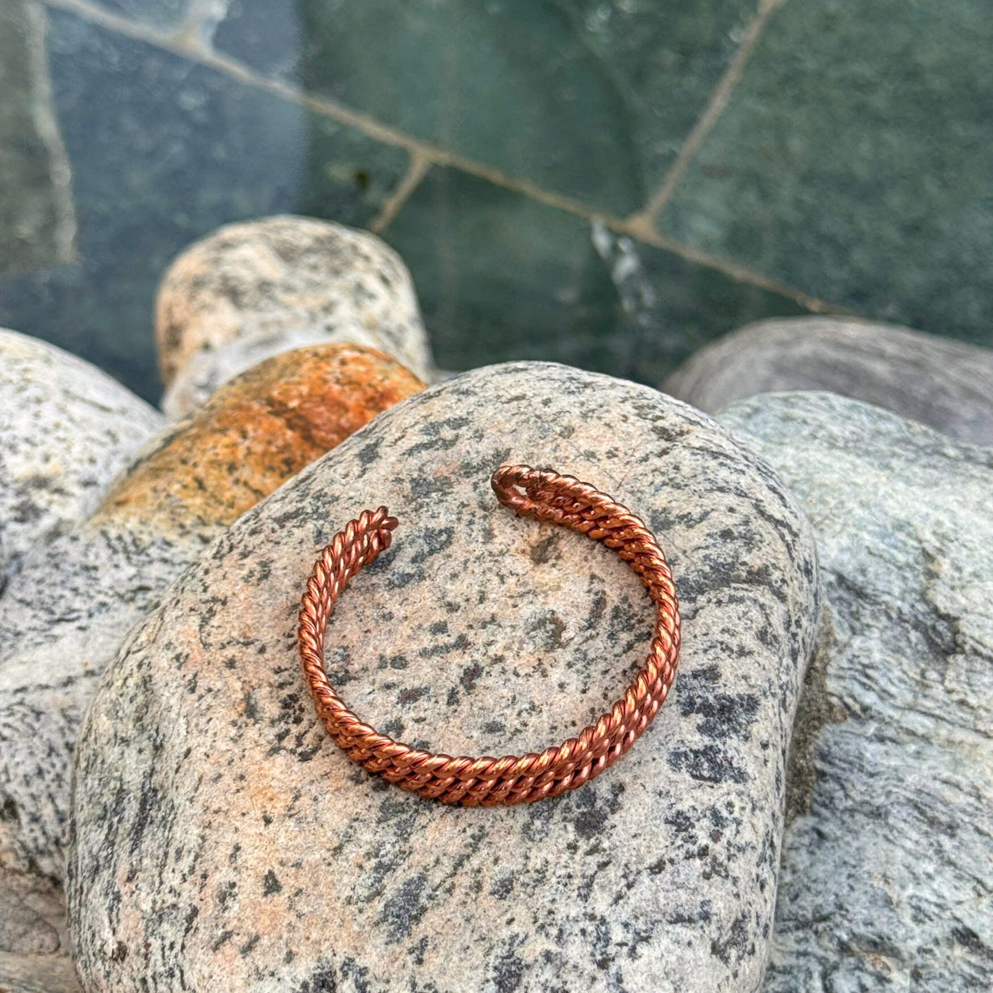 Handmade Double Twist Copper Bracelet