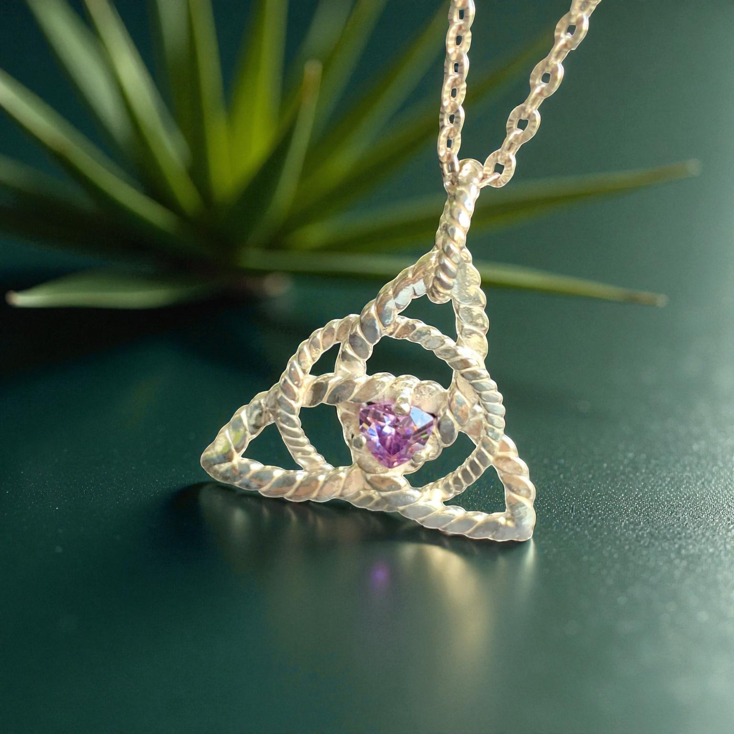 Celestial Trinity Amethyst Set | 99.9% Pure Silver
