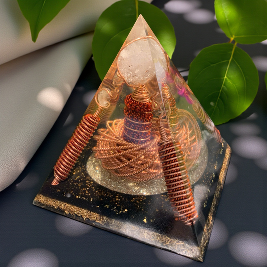Viking Light Orgonite Pyramid | 443 MHz Rodin Coil + 177 MHz Tensor Ring