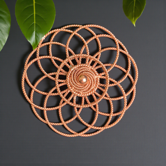 Quantum Bloom Copper Harmonizer |432 & 177 MHz Sacred Geometry Energy Tool