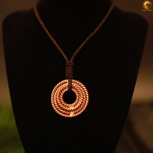Handcrafted Copper Tensor Pendant - 5 Frequency 144MHz, 177MHz, 188MHz, 432MHz, 528MHz