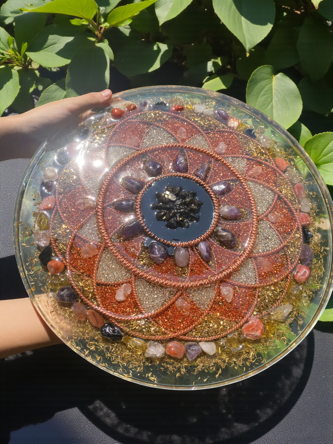 Celestial Orgonite Tensor Disc | 144 · 177 · 432 MHz Frequencies