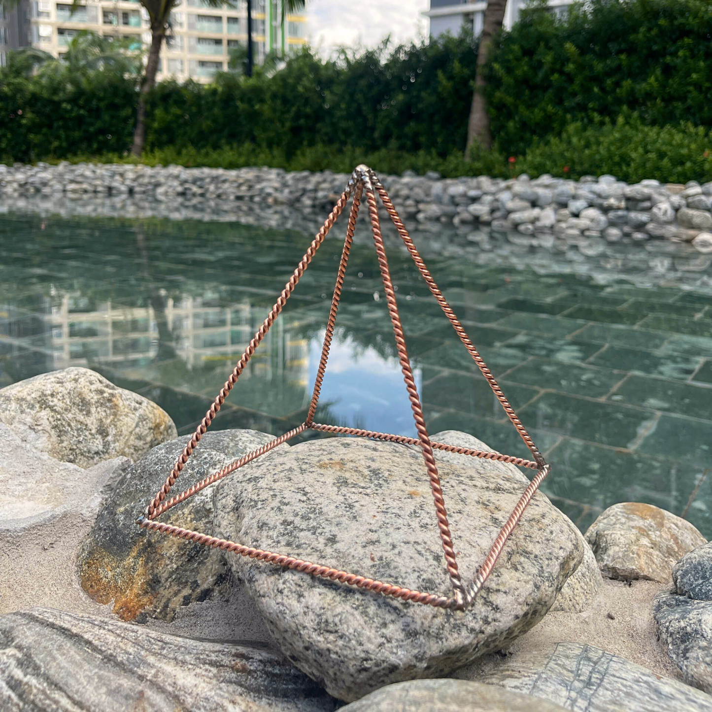 Handmade Copper Pyramid 15cm