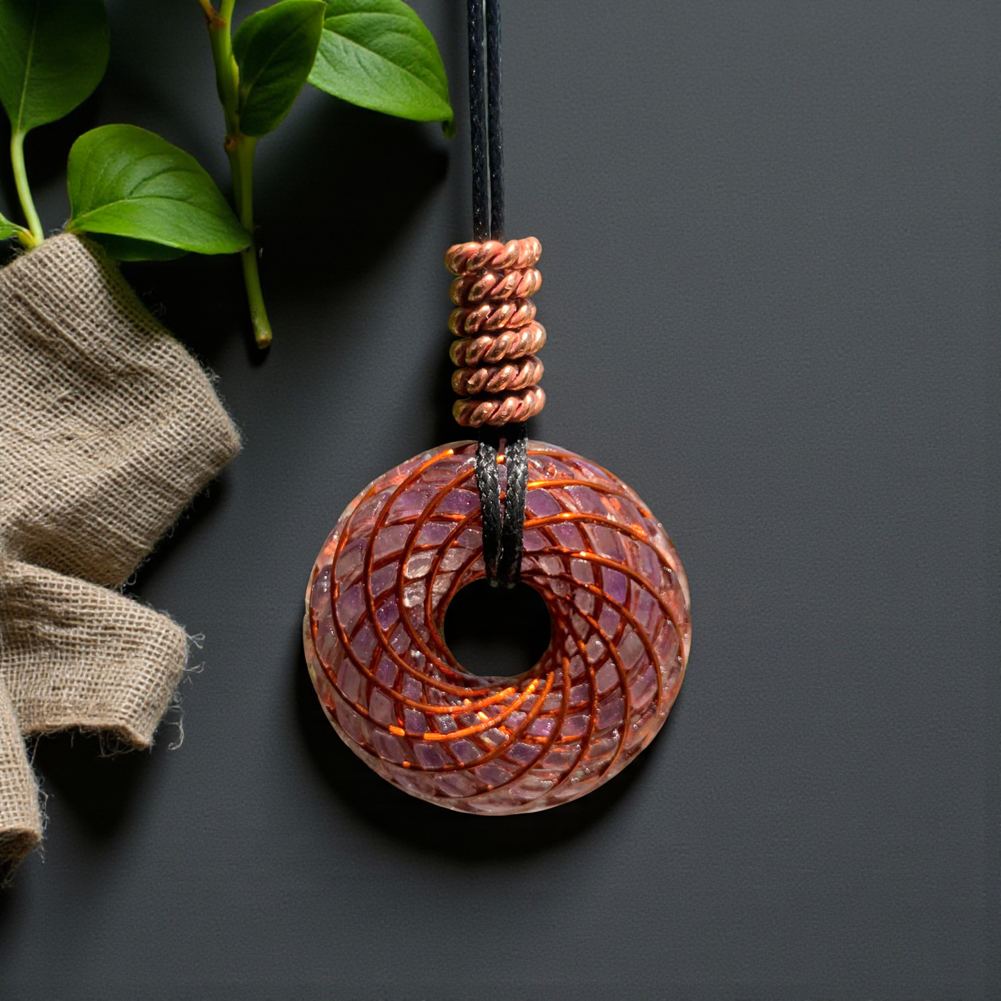 Torus Tesla Pendant | 4 cm Sacred Geometry Crystal Necklace