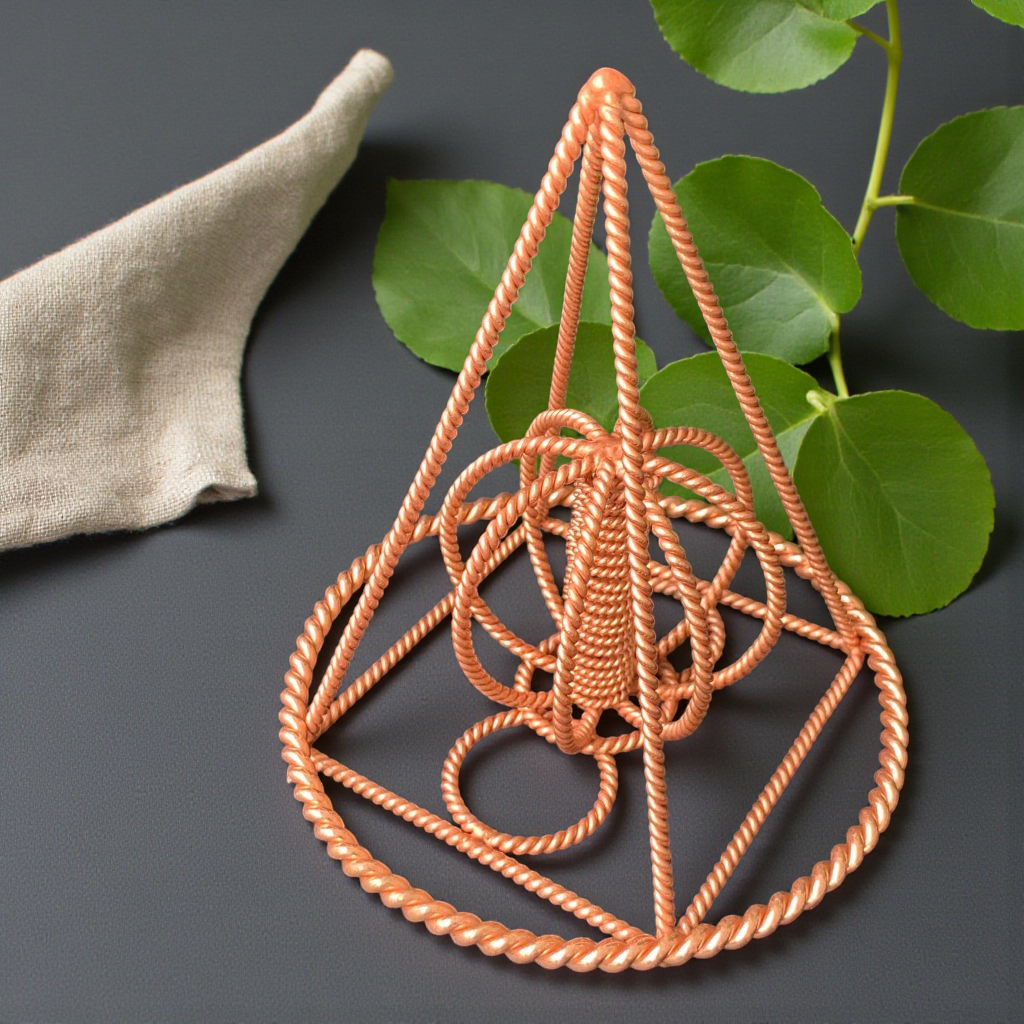 Nubian Copper Pyramid Harmonizer | 99.99% Pure Red Copper