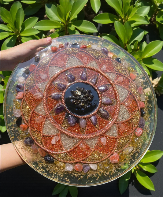 Celestial Orgonite Tensor Disc | 144 · 177 · 432 MHz Frequencies