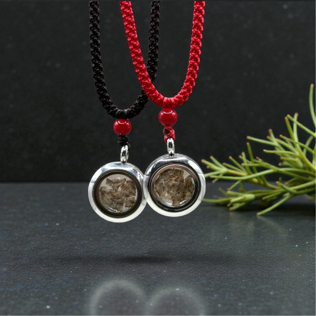 Fulgurite Crystal Pendant - Feng Shui Amulet for Protection (Unisex)