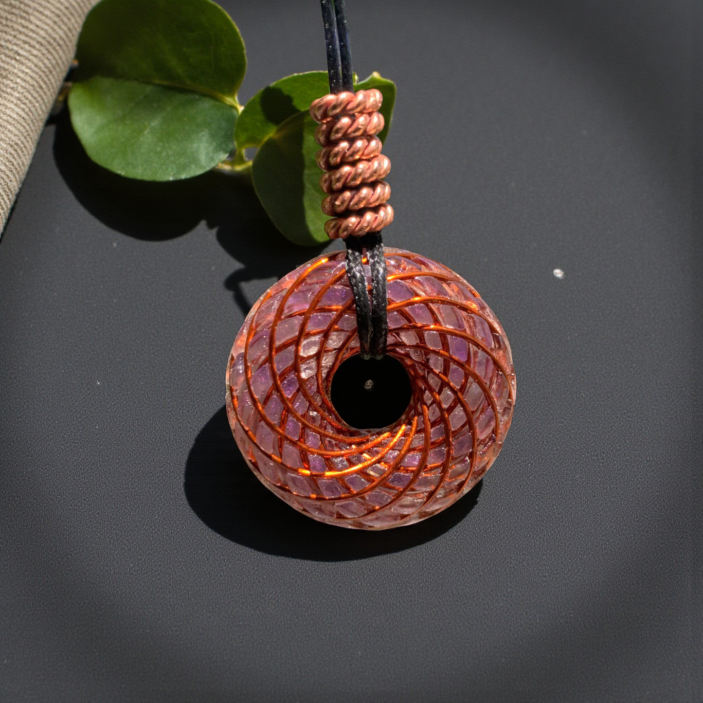 Torus Tesla Pendant | 4 cm Sacred Geometry Crystal Necklace