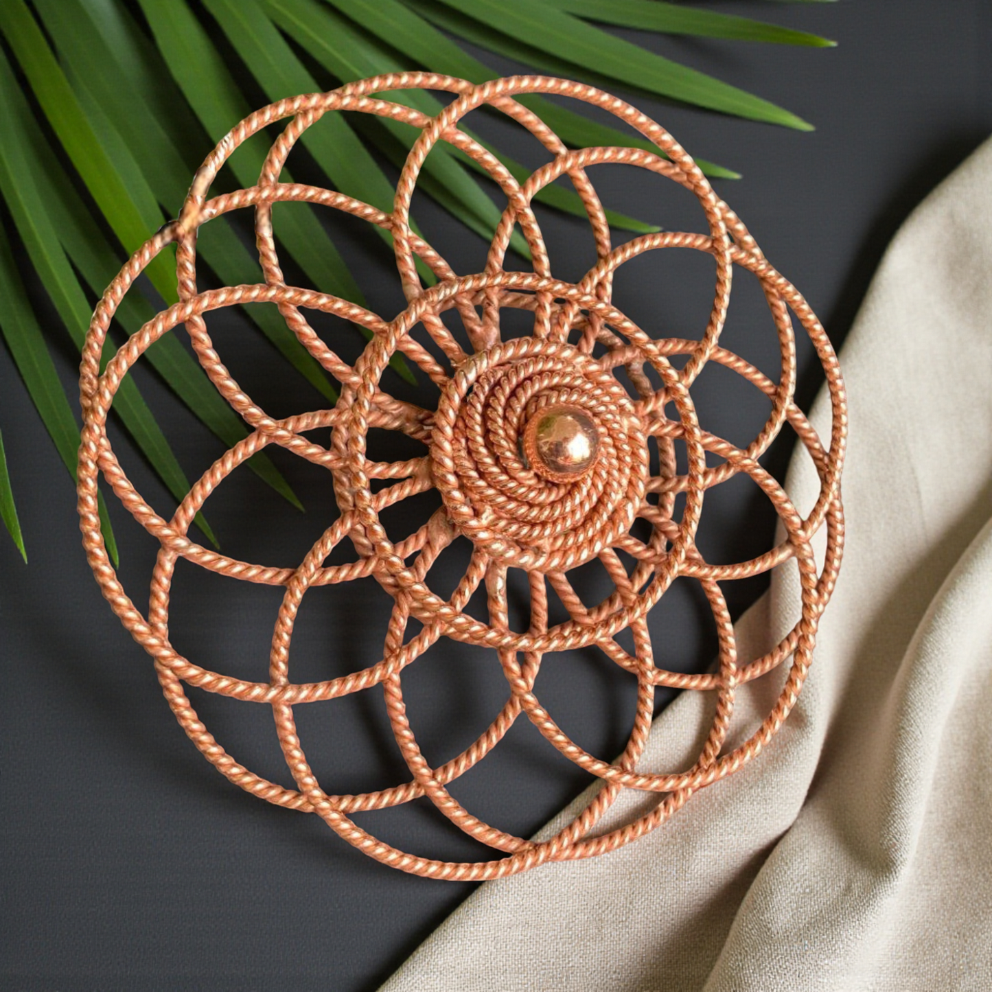 Quantum Bloom Copper Harmonizer |432 & 177 MHz Sacred Geometry Energy Tool