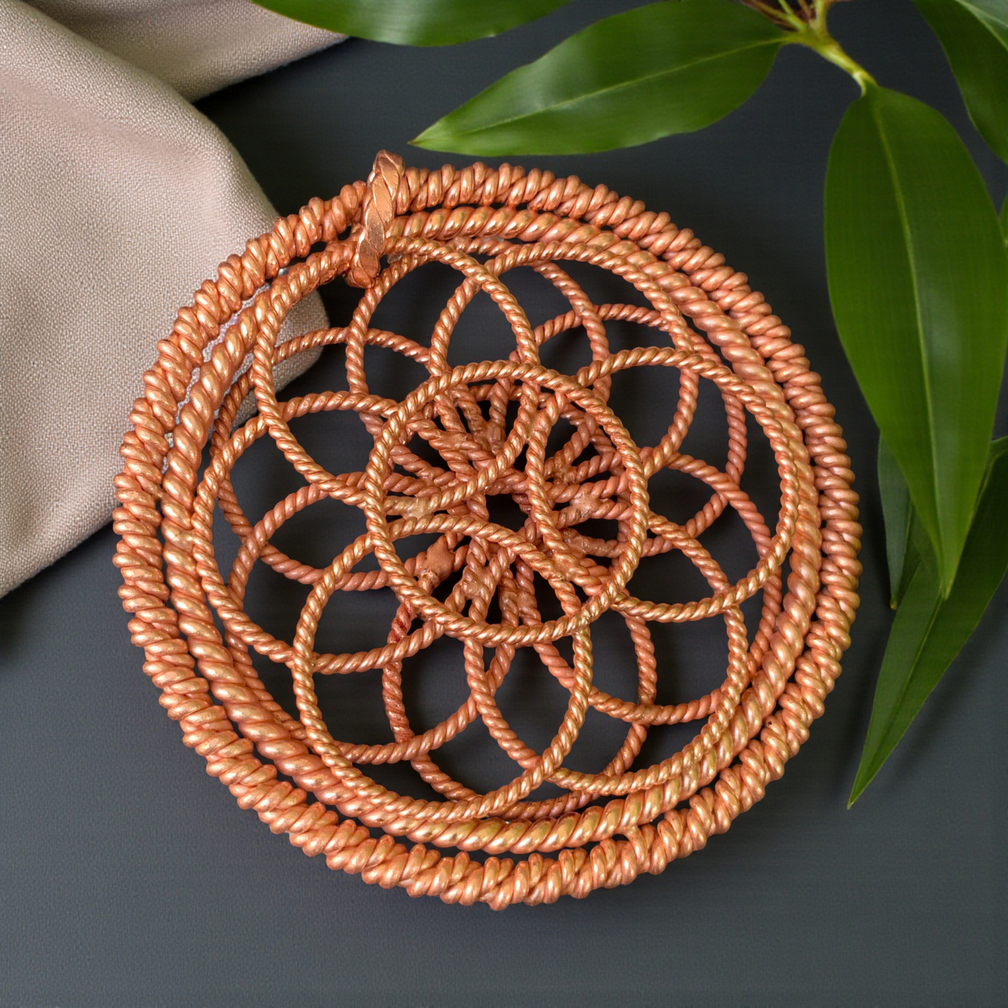 Celestial Harmonic Flower Pendant | 144 MHz · 432 MHz · 528 MHz Sacred Tensor Tool