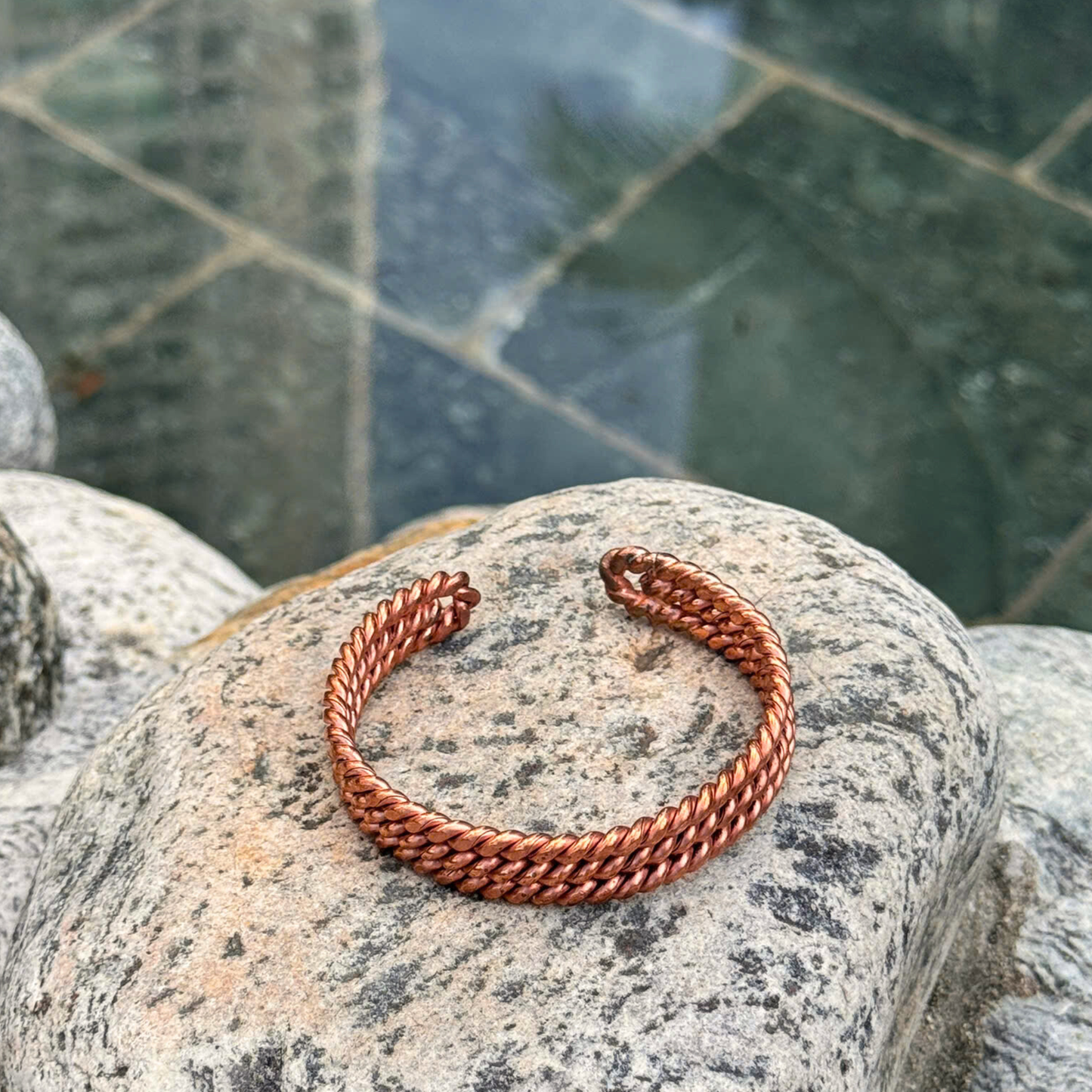 Handmade Double Twist Copper Bracelet