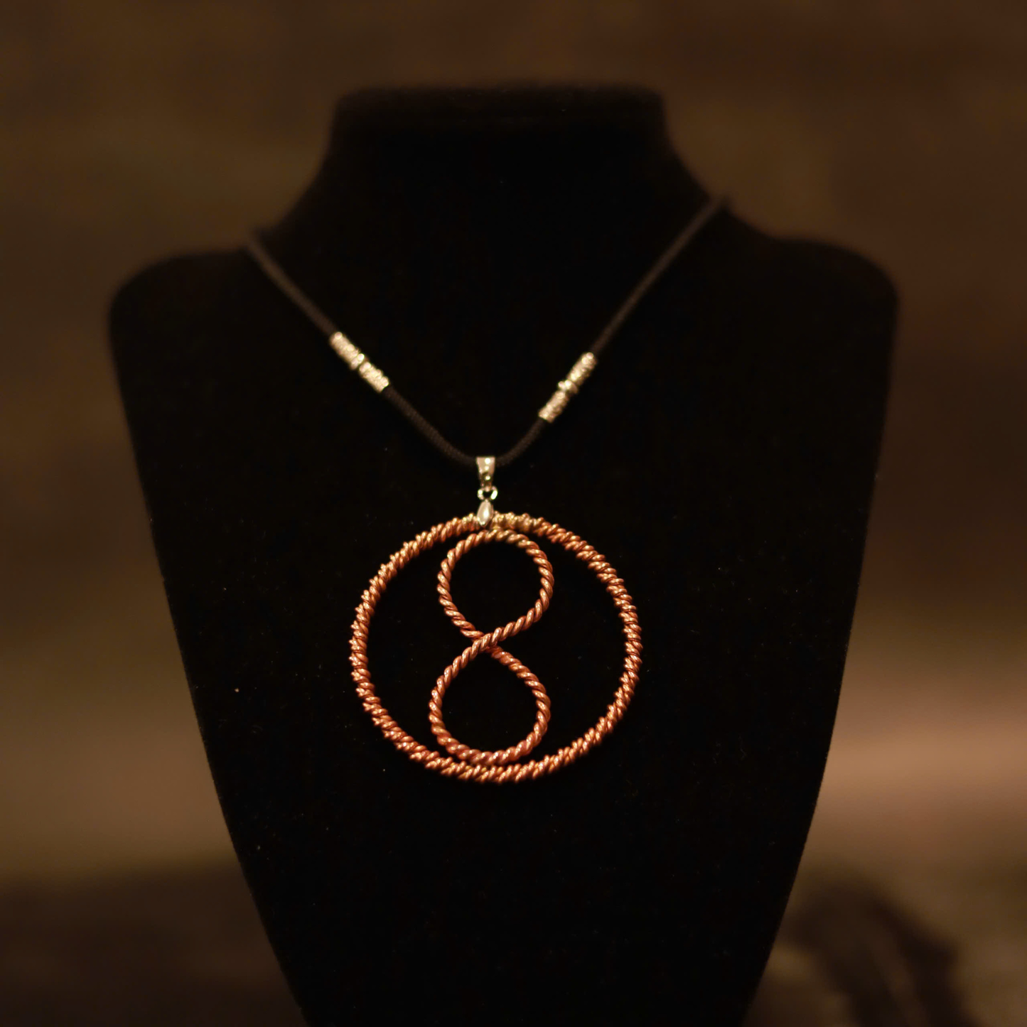 Handcrafted Infinity Necklace with Dual Frequencies 144MHz and 432MHz