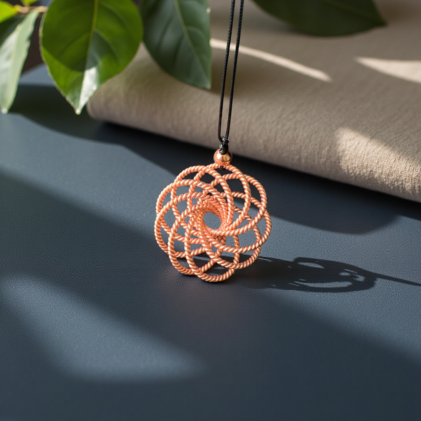Celestial Torus Pendant | 432 MHz Frequency Necklace | Quantum Geometry of Harmony