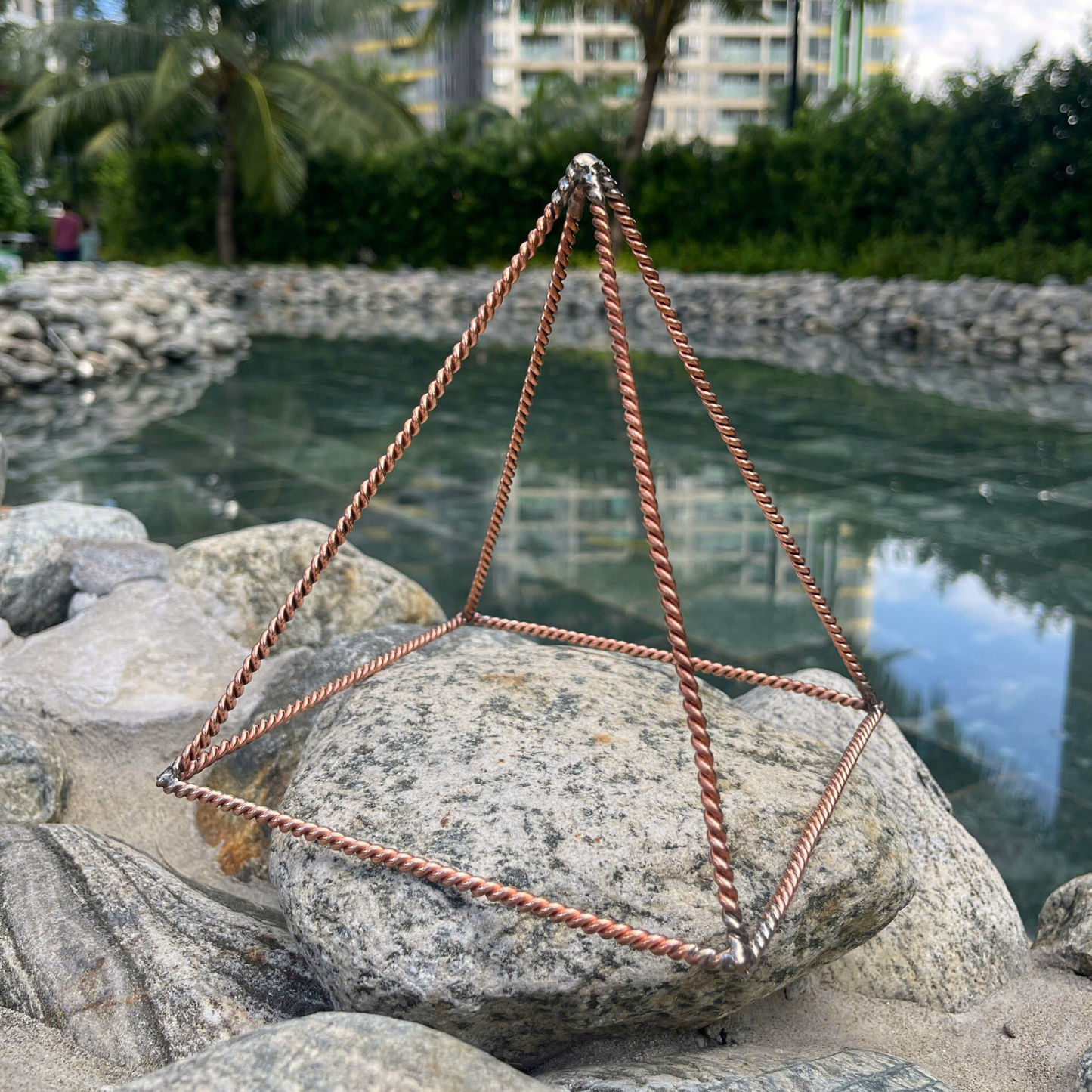Handmade Copper Pyramid 15cm