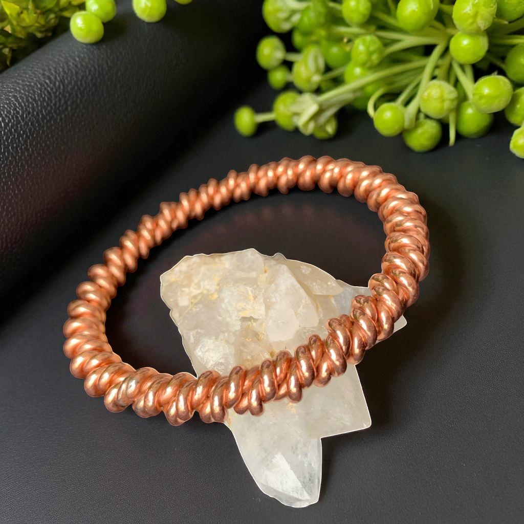 Auric Spiral Frequency Bracelet | 99% Pure Copper | Sacred Energy Conductor