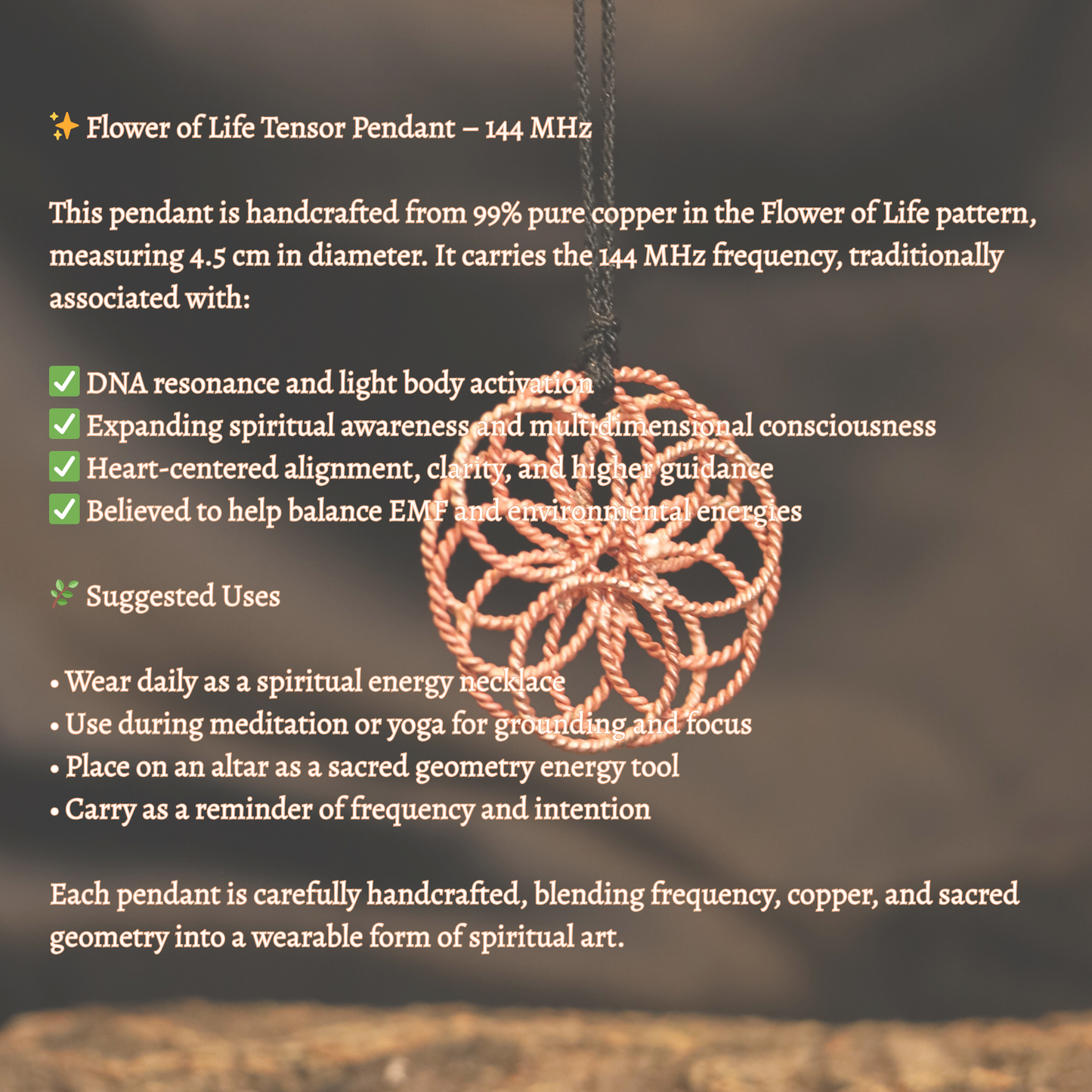 Flower of Life Tensor Pendant