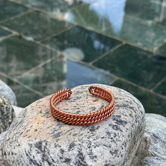 Handmade Double Twist Copper Bracelet