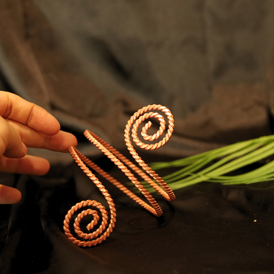 Spiral Tensor Copper Bracelet – 432 MHz