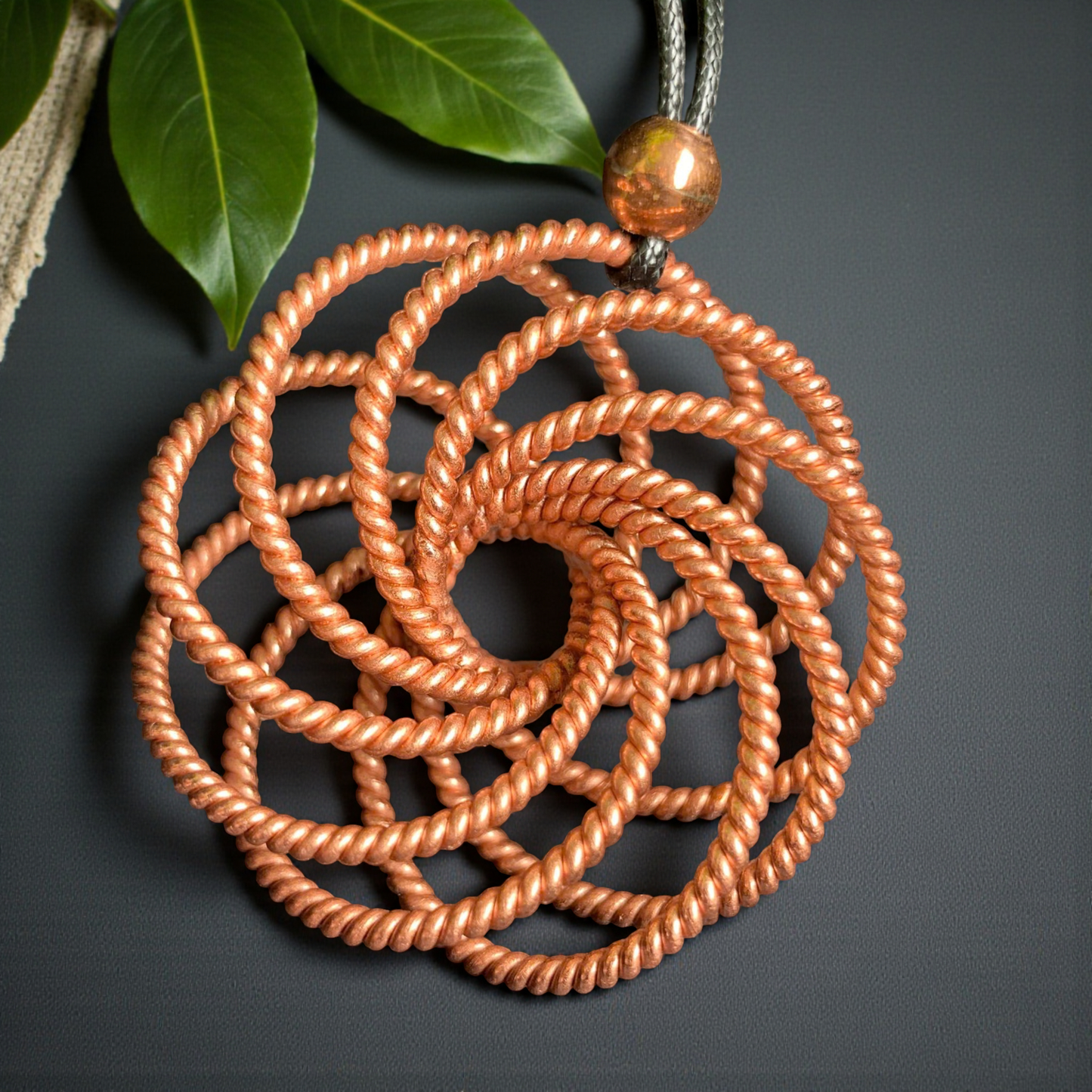 Celestial Torus Pendant | 432 MHz Frequency Necklace | Quantum Geometry of Harmony