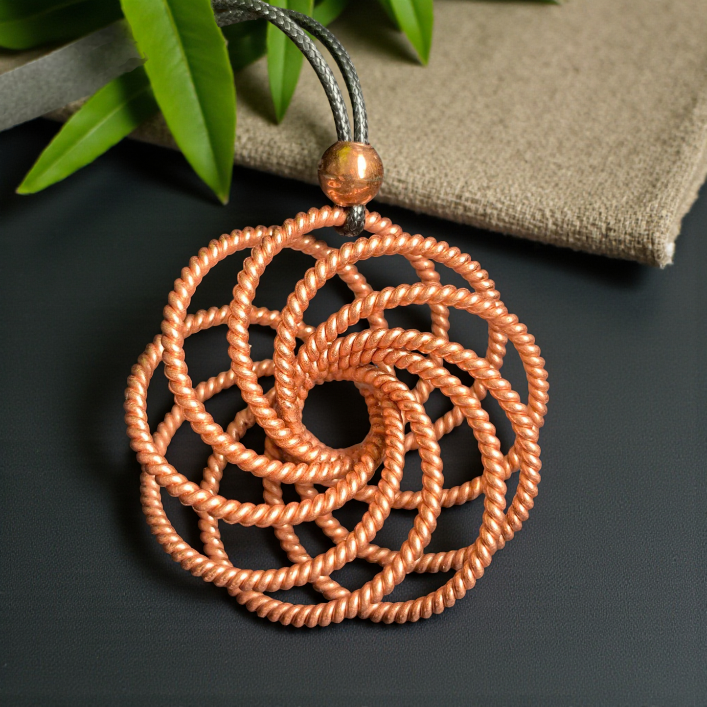 Celestial Torus Pendant | 432 MHz Frequency Necklace | Quantum Geometry of Harmony