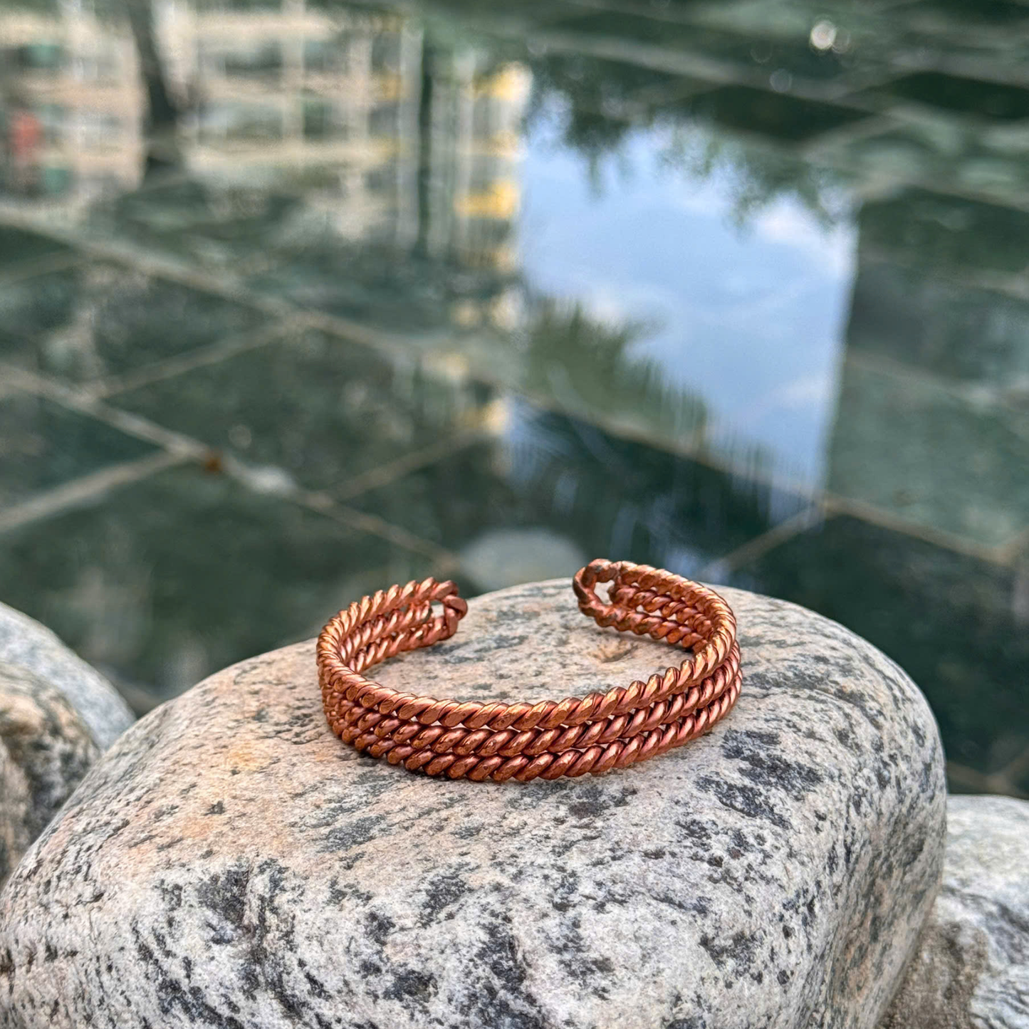 Handmade Double Twist Copper Bracelet