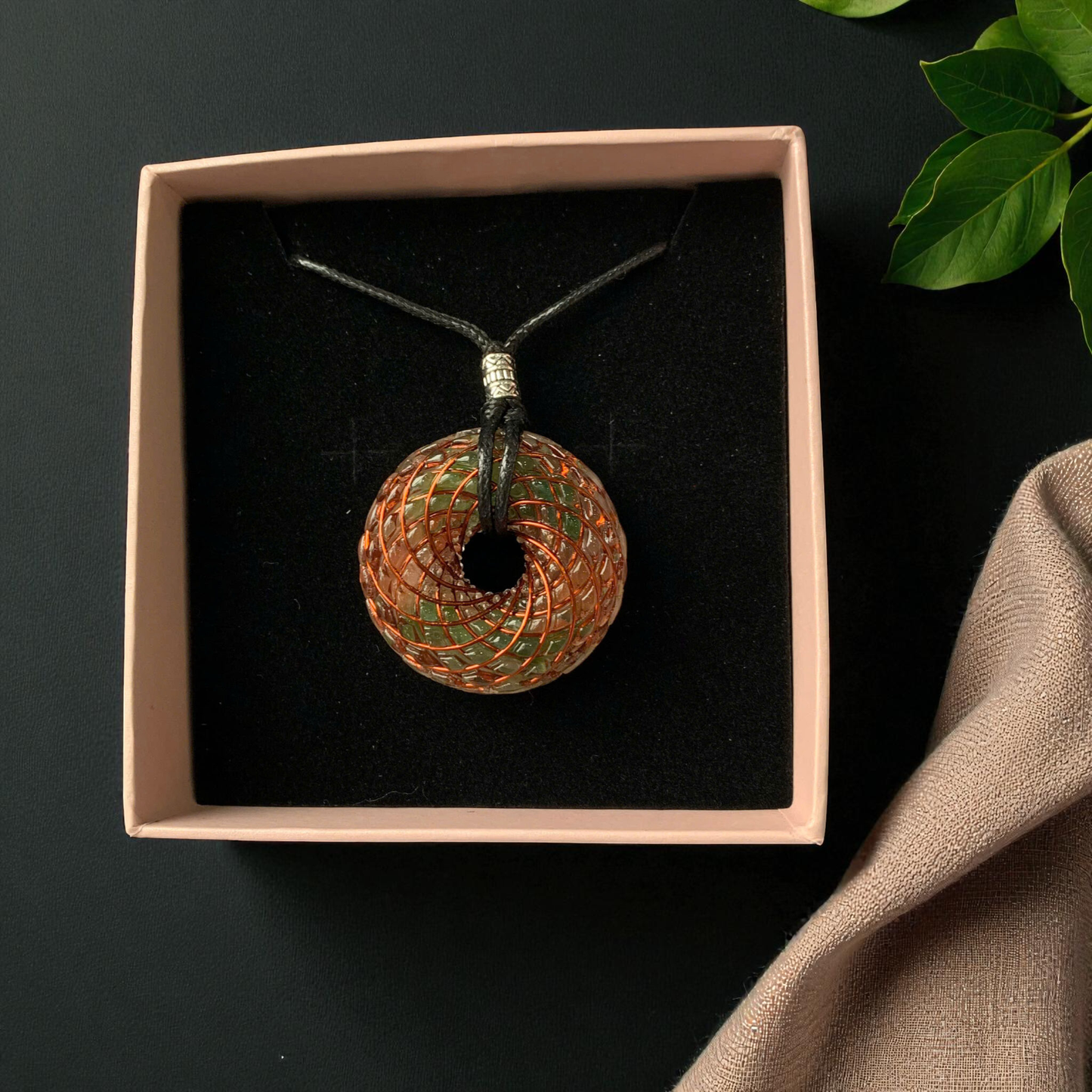 Torus Tesla Pendant | 4 cm Sacred Geometry Crystal Necklace