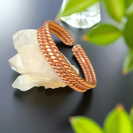 Cosmic Empowerment Tensor Bracelets – Pair of 2 | 99% Pure Copper | Handcrafted Energy Tools