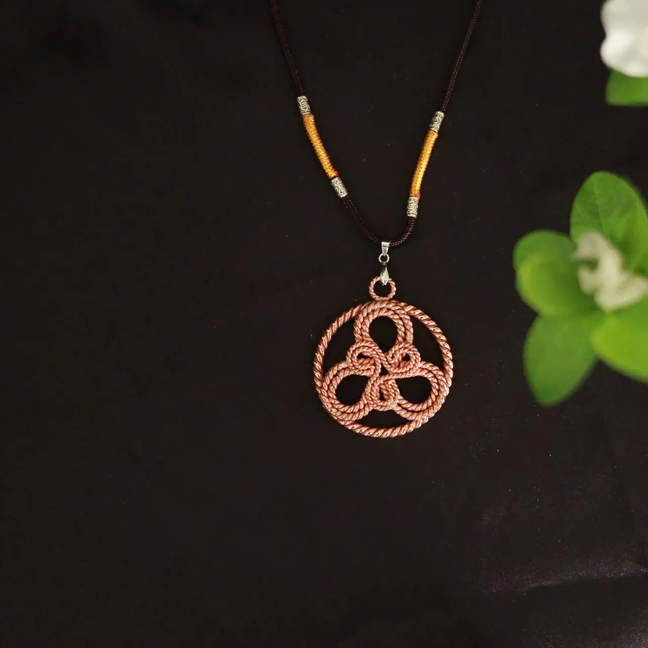 Handcrafted Copper Triskelion Pendant – 4cm for Energy Balance & Protection