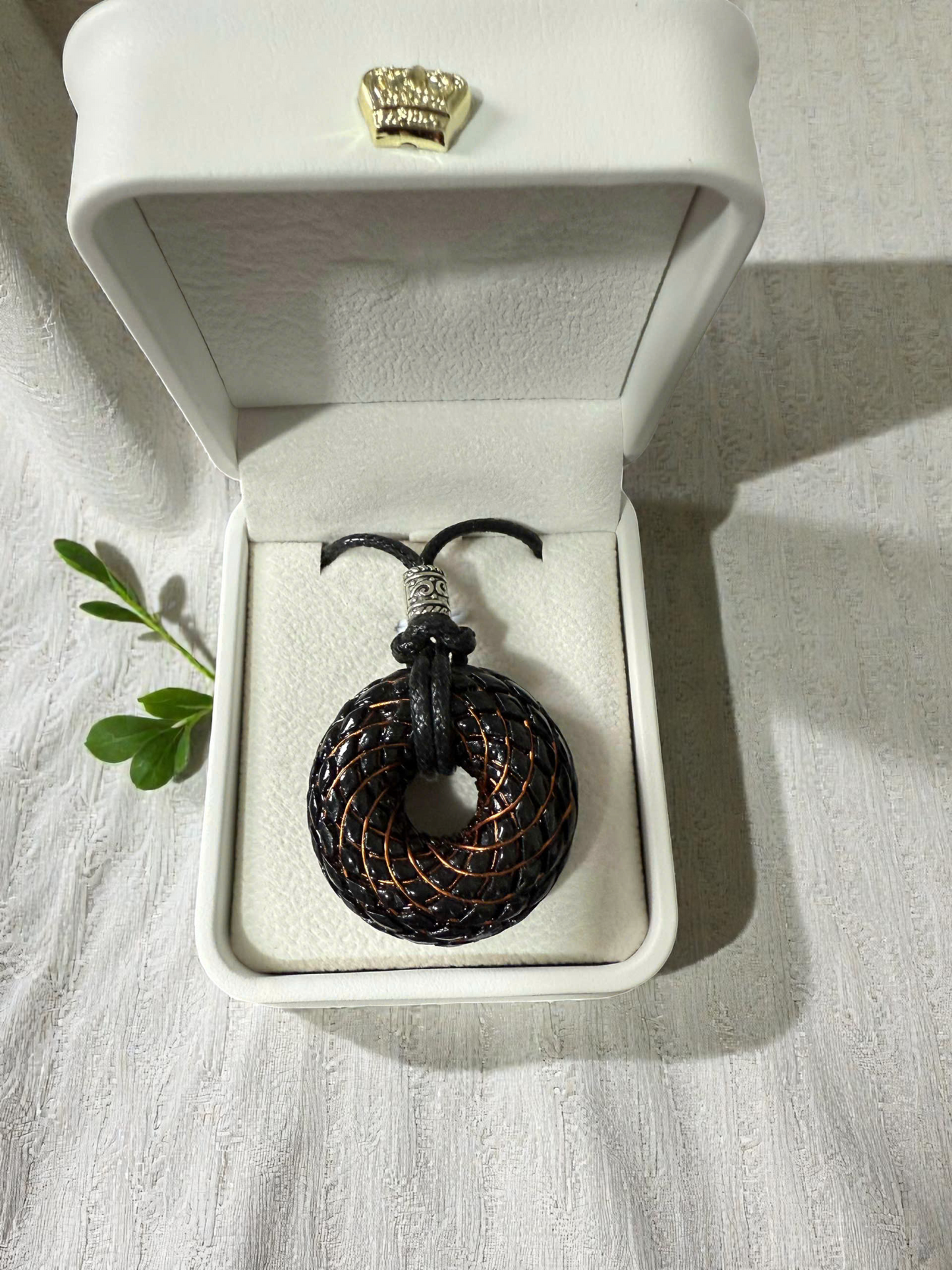 Torus 432MHz Energy Pendant – Amethyst, Green Quartz & Black Tourmaline Necklace