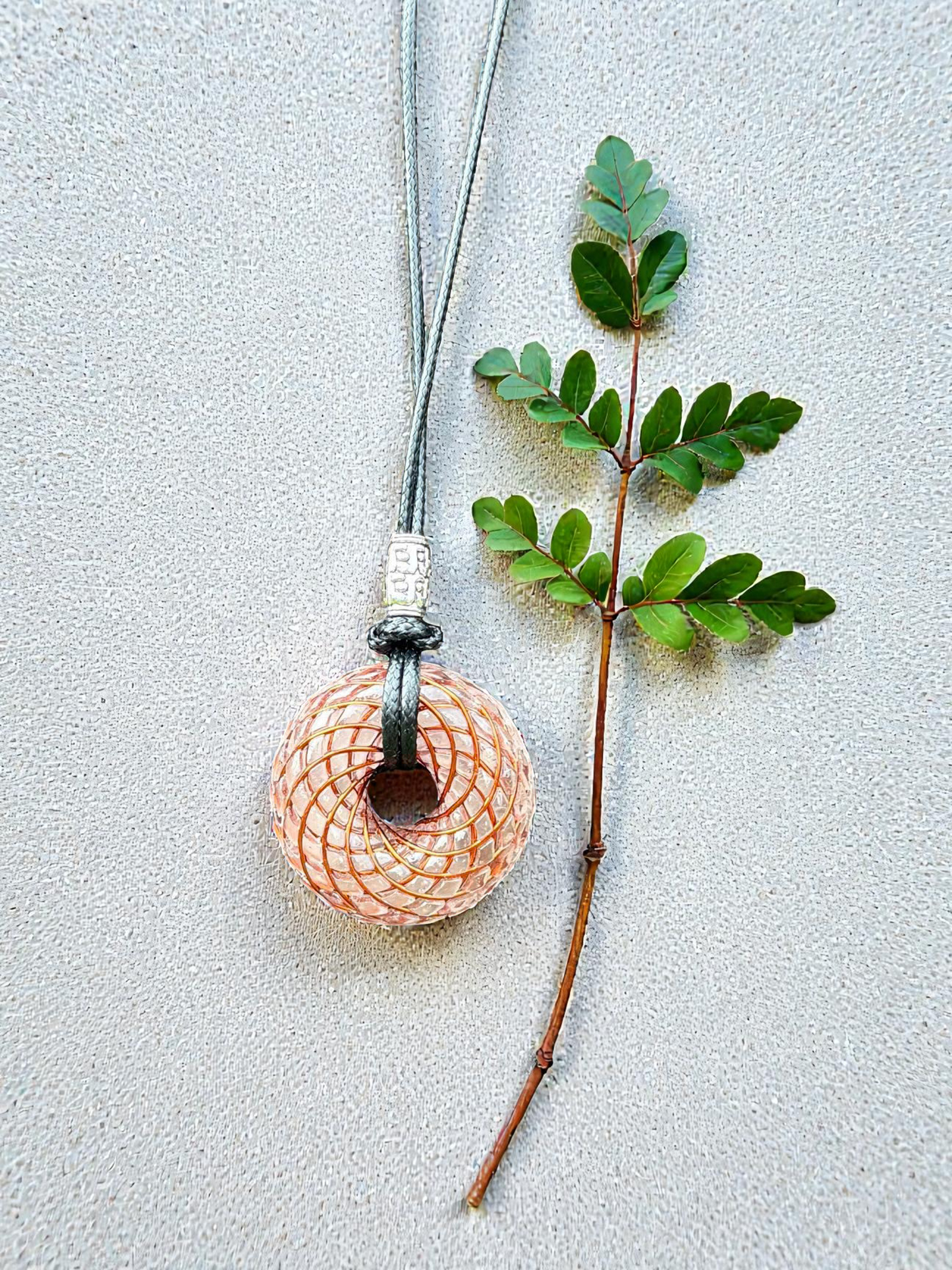 Torus 432MHz Energy Pendant – Amethyst, Green Quartz & Black Tourmaline Necklace