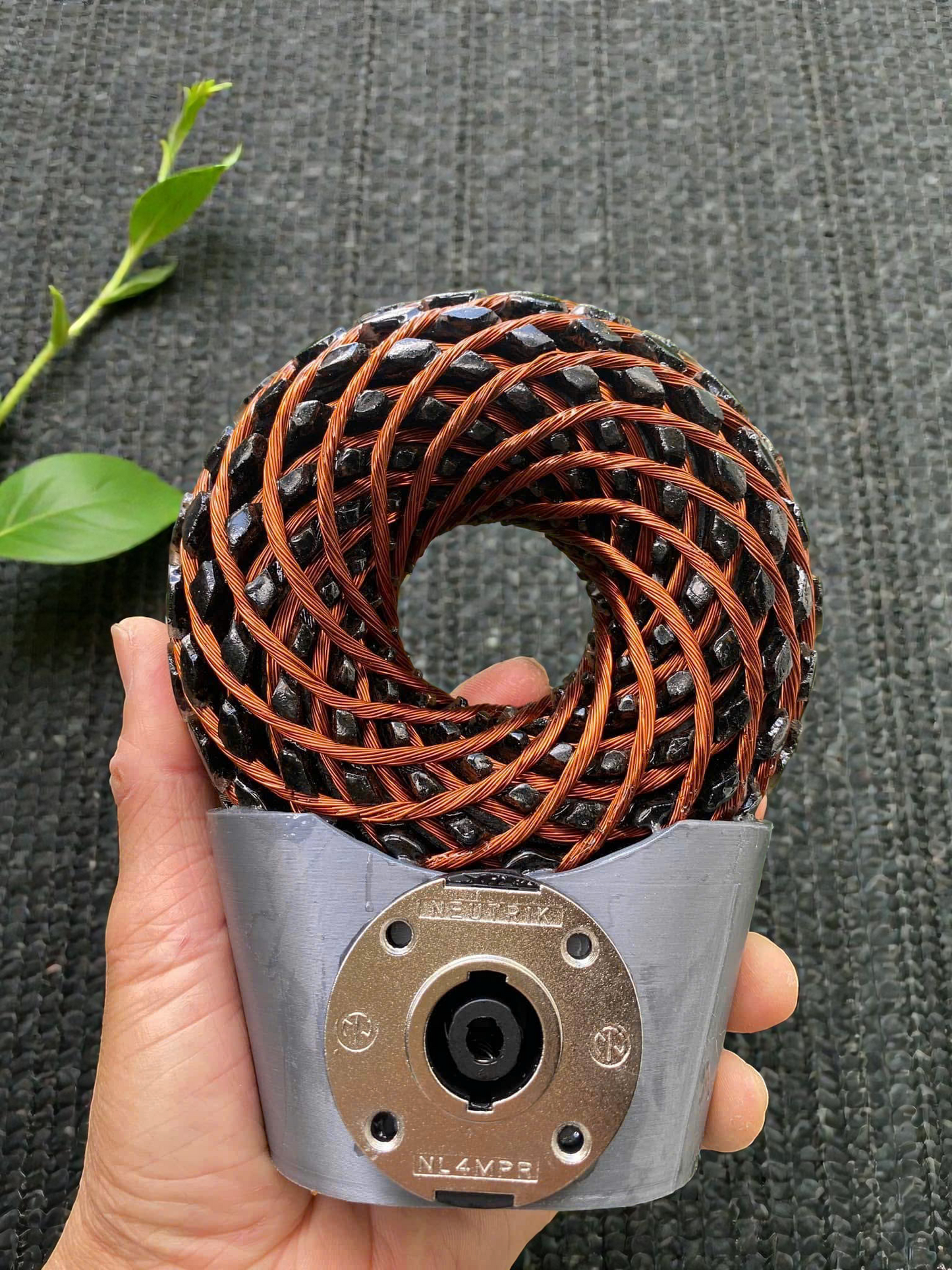 Torus Rodin Coil, Green Copper Wire, Amethyst Energy Device, Resin Orgone Donut, EMF Support Tool, iTorus Inspired Decor